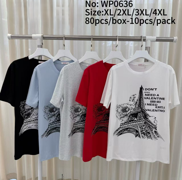 Bluzki damskie Roz XL-4XL, Mix Kolor Paczka 10 szt